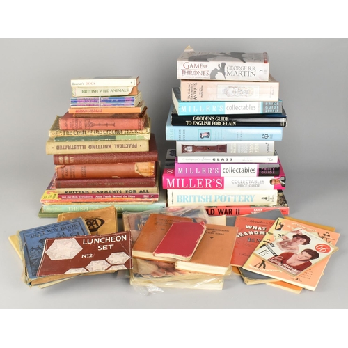 408 - A Collection of Various Books Relating to Antiques and Collectibles, also Observer Books, Cook Books... 