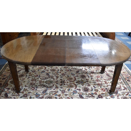 429 - An Edwardian Wind Out Mahogany Dining Table on Tapering Square Supports, Extends 205-120cms