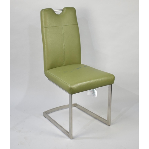 442 - A Metal Based Leather Upholstered Reception/Desk Chair