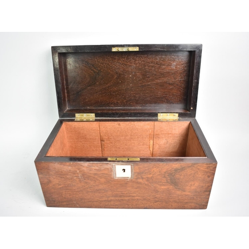 45 - A Late Victorian/Edwardian Workbox or Perhaps Former Tea Caddy with Mother of Pearl Escutcheons, Mis... 