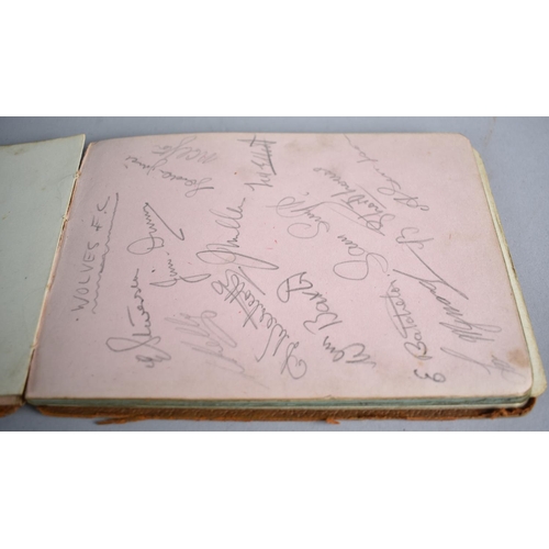 89 - A 1940s Autograph Book Containing Autographs of Footballers, Cricketers, Boxers, to include Wolves 1... 