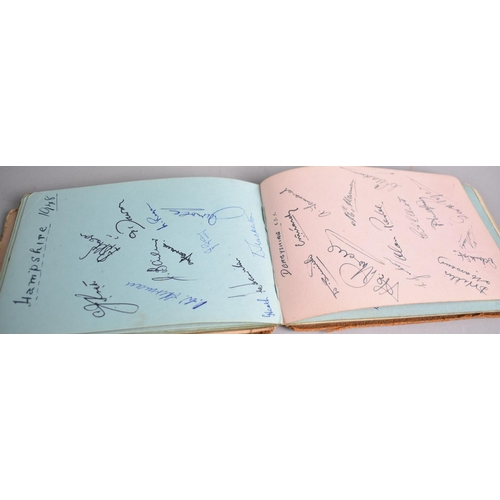 89 - A 1940s Autograph Book Containing Autographs of Footballers, Cricketers, Boxers, to include Wolves 1... 