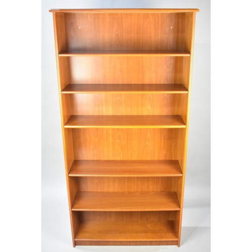 530 - A Modern Six Shelf Open Bookcase, 88x27x183cm