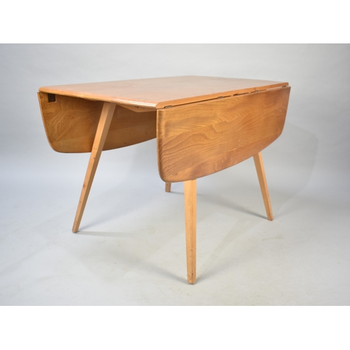 532 - A Mid Century Ercol Style Drop Leaf Table, 111x71cm high