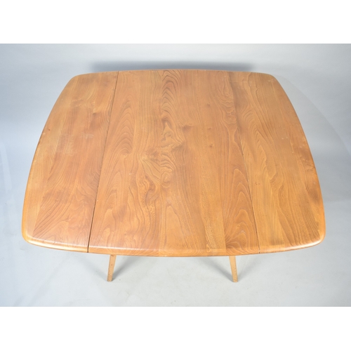 532 - A Mid Century Ercol Style Drop Leaf Table, 111x71cm high