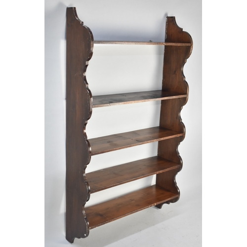 541 - A Stained Pine Dresser Rack, 7822.5x136cm high