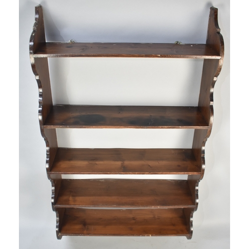 541 - A Stained Pine Dresser Rack, 7822.5x136cm high