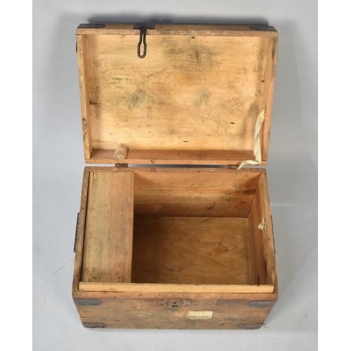 563 - A Vintage Wooden Schoolboy's Tuck Box for Harris-Edge, 45cms Wide