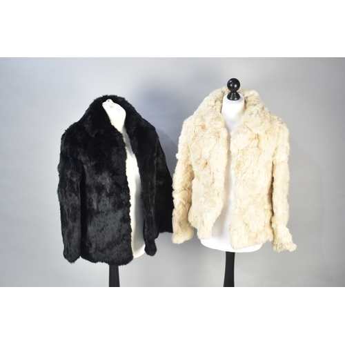 570 - A Vintage Ladies Fur Jacket Size 12, and Jacques Saint Laurent Rabbit Fur Jacket