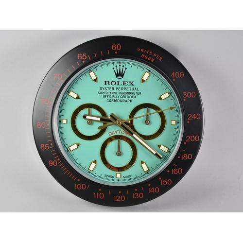 576 - A Rolex Dealer Display Concessionary Clock, Oyster Perpetual, 33cms Diameter