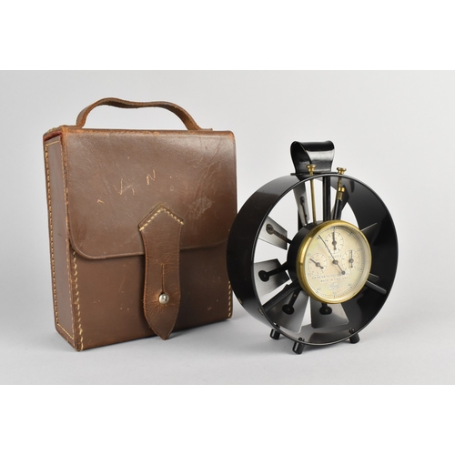 9 - A Vintage Leather Cased Air Meter by Casella, London