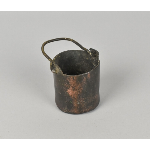 63 - A 19th Century Copper Barrel Drip Catcher, 6.5cms High