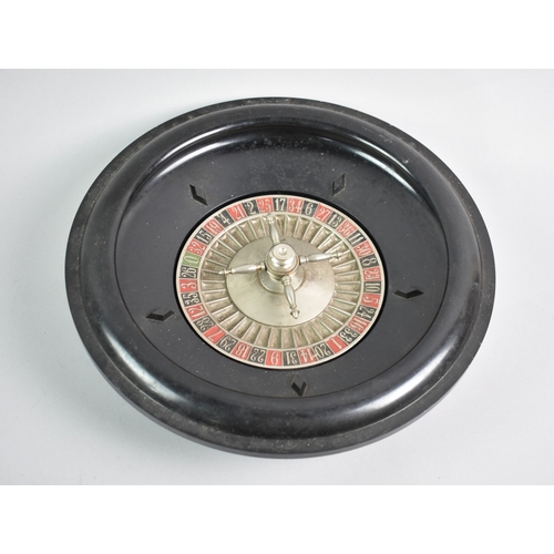 78 - A Large Heavy Roulette Wheel with Bakelite Bowl, 31cms Diameter