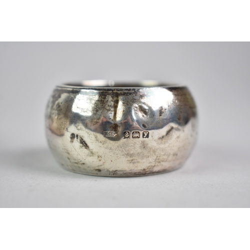 378 - A Silver Ashtray by Victoria Silverware Ltd Together with a Silver Napkin Ring, 75g