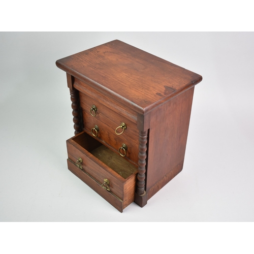 4 - A Late 19th Century Mahogany Apprentice Piece Collectors Chest in the Form of a Scottish Chest of Th... 