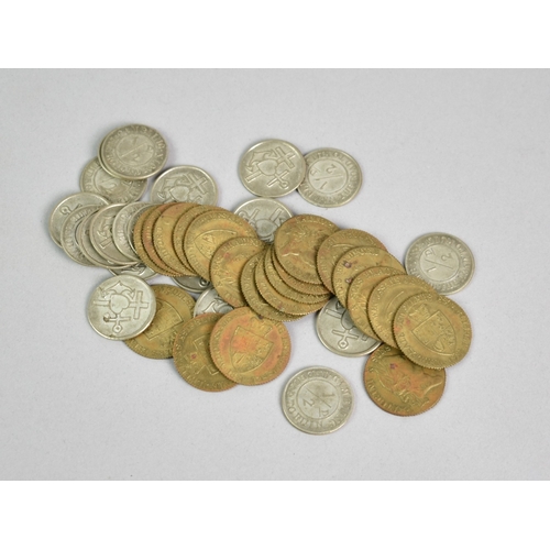 40 - A Collection of Approximately 40 Assorted Replica Coins and Gambling Tokens, Religious Tokens Etc 'G... 