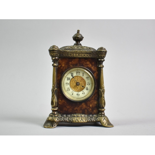 47 - A Nice Quality Tortoiseshell and Gilt Mantel Clock by The British United Clock Company, French Movem... 