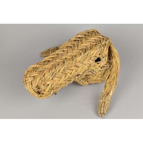 121 - A Woven Wicker Study of a Sheep's Head, 28cm Long