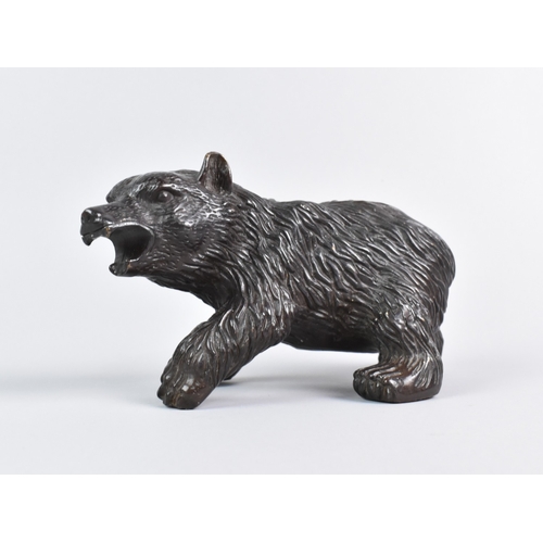 157 - A Patinated Bronze Study of a Bear, 21cm Long