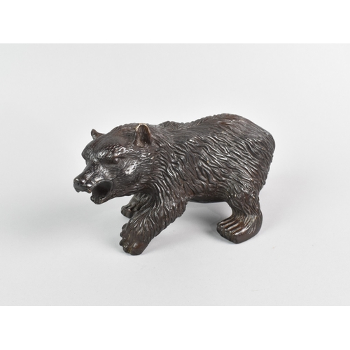 157 - A Patinated Bronze Study of a Bear, 21cm Long