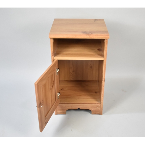 188 - A Modern Pine Effect Bedside Cabinet, 36cm Wide