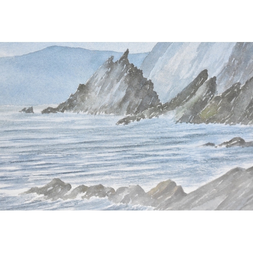 209 - A Framed Watercolour Depicting Rocky Coastline, Signed Granville Clarke, 37x27cm