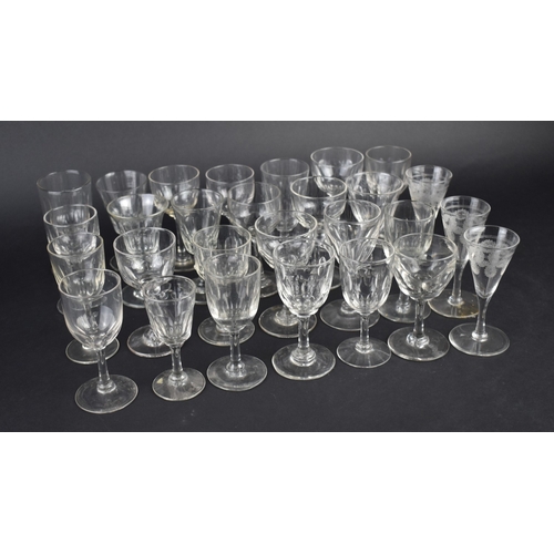 317 - A Collection of 19th and 20th Century Facet Cut Drinking Glasses (Various Condition)