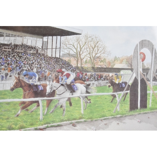 339 - A Framed Limited Edition Print, Worcester Racecourse by Amanda Jones, 52/450, Subject 41x26cm