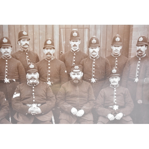 344 - A Framed Edwardian Photograph, Policemen, 29x22cm