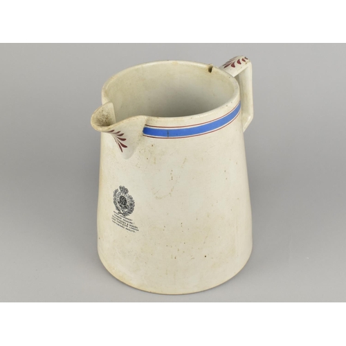 399 - A Large 19th Century Patent Government Stamped Measuring Jug with Printed Mark for Crown Pottery, 23... 