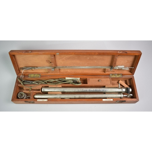 5 - A Vintage Sigmoidoscope in Case (a Gastro-Intestinal Instrument) by Allen and Hanburys, 48cm Long