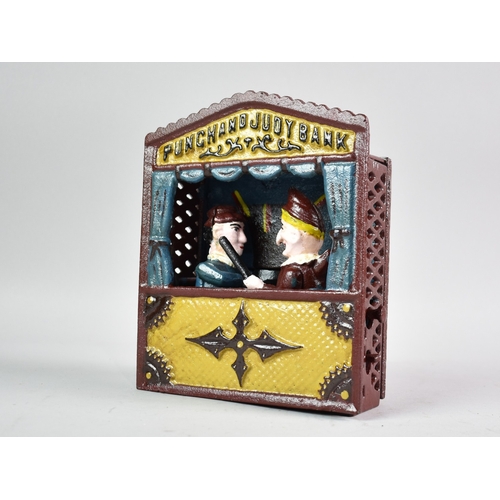 64 - A Reproduction Cold Painted Cast Iron American Novelty Money Bank, 