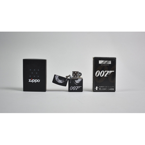 79 - A Pack of James Bond 007 Playing Cards and a Zippo 007 Lighter (We are unable to post this lot)