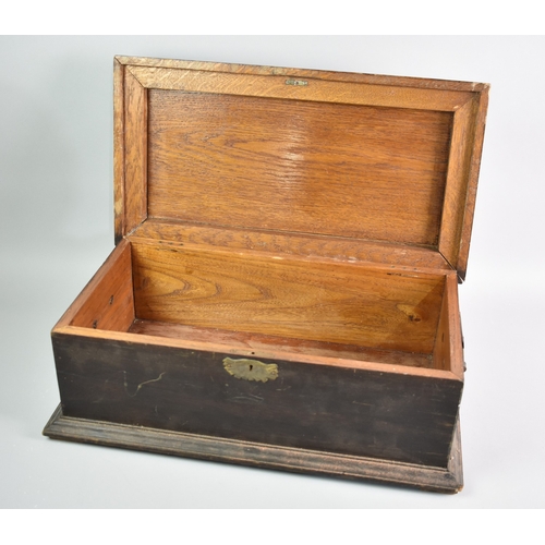 13 - A Continental 19th Century Marriage Box with Side Carrying Handles, Hinged Lid with Armorial Crest M... 