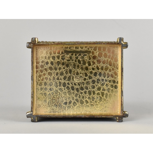 37 - A Novelty Japanese Silver Plate on Copper Wooden Lined Box in the Form of a Log Cabin, 10cms Wide