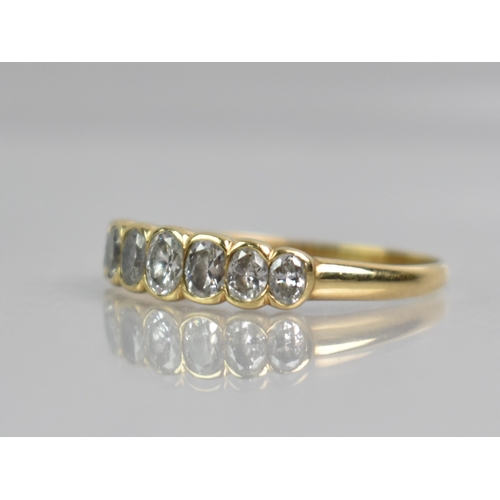 5 - A Seven Stone Diamond Ring, Graduated Oval Cut Stones with Largest Measuring 4.1mm by 3.3mm, Rub-Ove... 