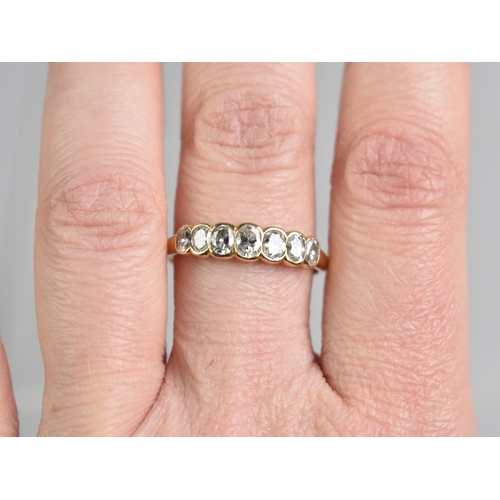 5 - A Seven Stone Diamond Ring, Graduated Oval Cut Stones with Largest Measuring 4.1mm by 3.3mm, Rub-Ove... 