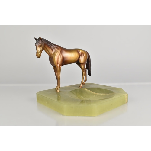 151 - An Early 20th Century Austrian Cold Painted Bronze Study of Standing Horse, Stamped 