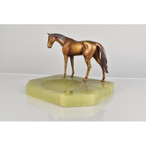 151 - An Early 20th Century Austrian Cold Painted Bronze Study of Standing Horse, Stamped 