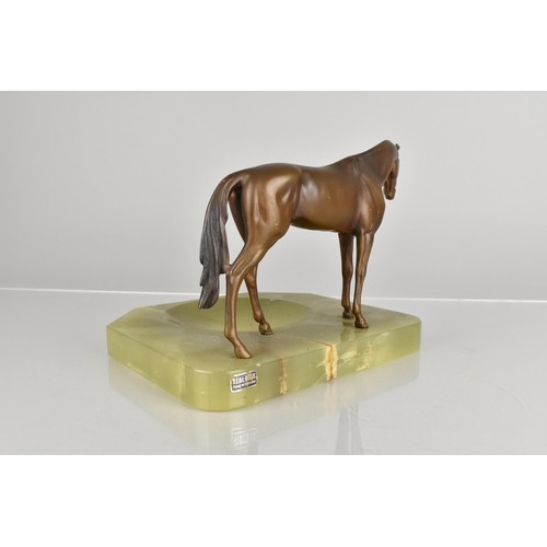 151 - An Early 20th Century Austrian Cold Painted Bronze Study of Standing Horse, Stamped 