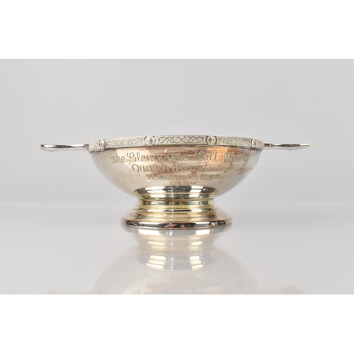 212 - An Elizabeth II Silver Presentation Quaich by William Adams Ltd Inscribed 