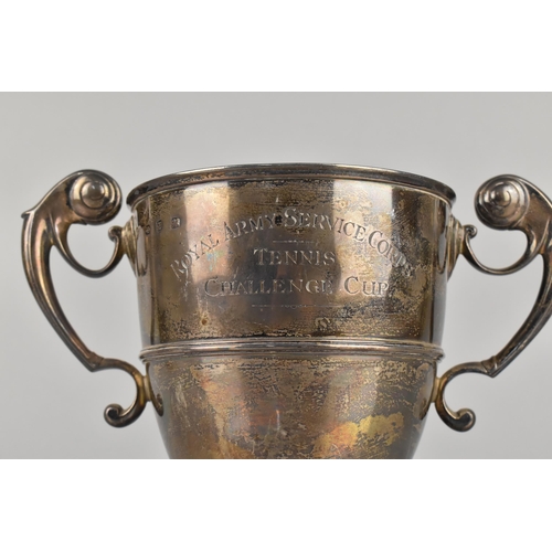 187 - Of Military Interest: A Late Victorian Silver Trophy by Elkington & Co. Ltd, Inscribed Royal Army Se... 