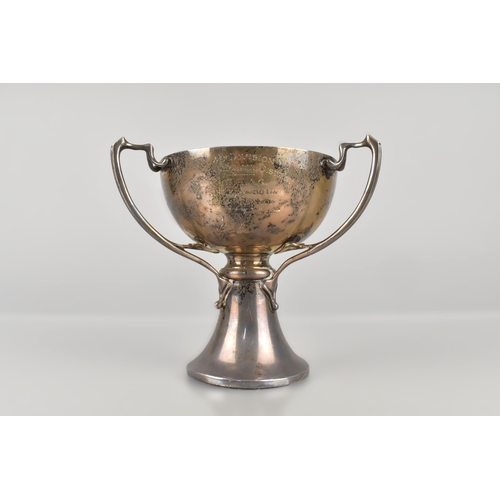 184 - Of Military Interest: A George V Silver Tri Handled Trophy by Alexander Clark & Co. Ltd, for 48 Divi... 