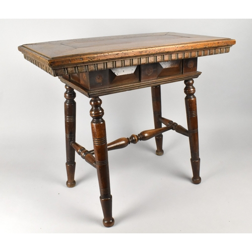 99 - A 19th Century Spanish Walnut Low Side Table with a Panelled Top Over a Single Drawer Supported on T... 