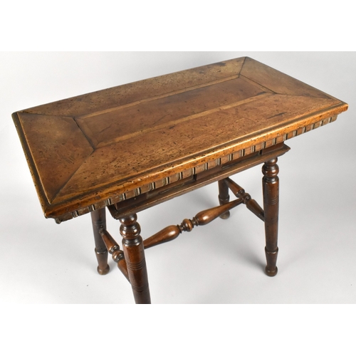 99 - A 19th Century Spanish Walnut Low Side Table with a Panelled Top Over a Single Drawer Supported on T... 