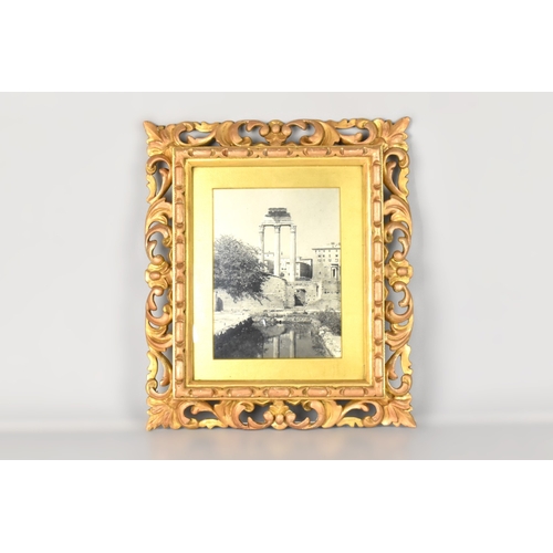 138 - An Early 20th Century Florentine Rococo Carved and Gilt Picture Frame Containing a Picture of The Te... 