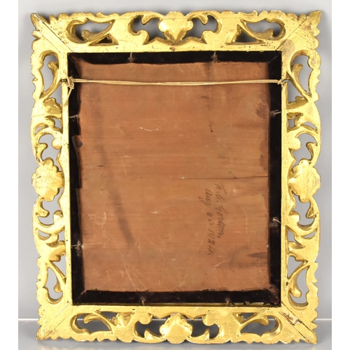 138 - An Early 20th Century Florentine Rococo Carved and Gilt Picture Frame Containing a Picture of The Te... 