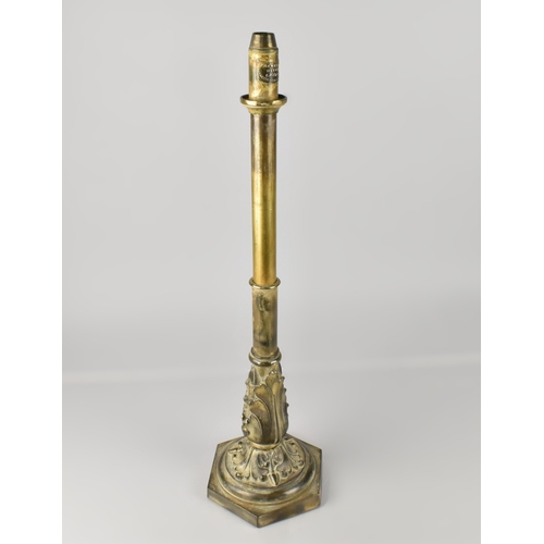 155 - An Early 19th Century William IV Brass Candlestick, Marked 'Palmer and Co. Makers London', with a Ca... 