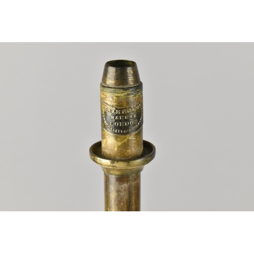 155 - An Early 19th Century William IV Brass Candlestick, Marked 'Palmer and Co. Makers London', with a Ca... 