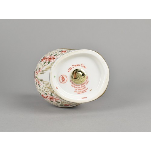 297 - A Royal Crown Derby Pre-Release Edition of 300 Paperweight, Old Imari Owl, With Gold Button